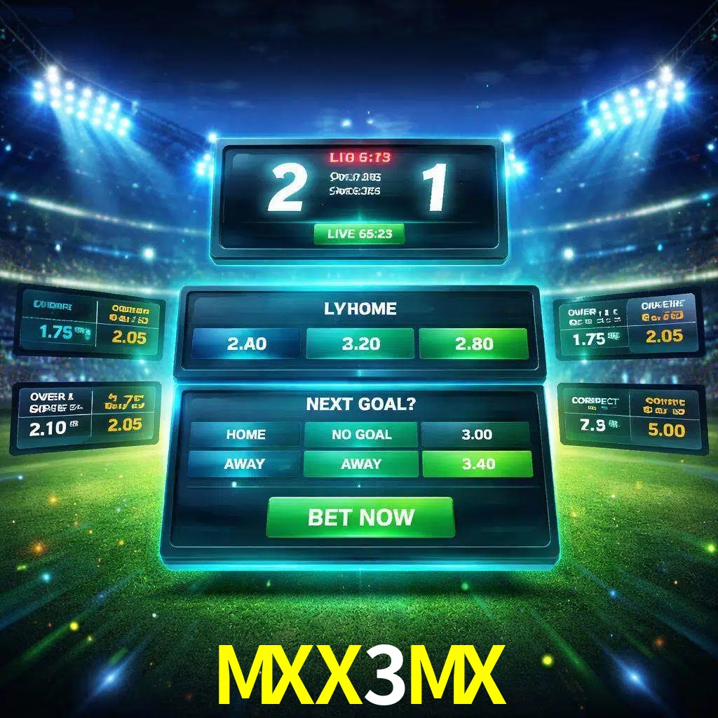 Vista de apuestas en vivo MXX3MX durante un partido en curso