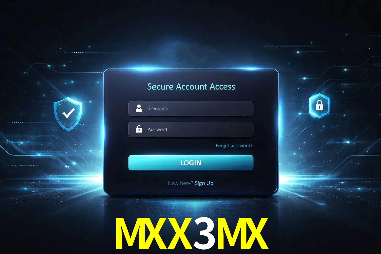 Pantalla de inicio de sesión de cuenta MXX3MX para usuarios en México